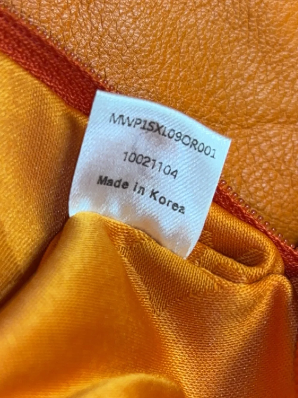 MCM RARE Orange Crinkled Leather Chain-Handle Shoulder Bag EUC - Picture 15 of 15